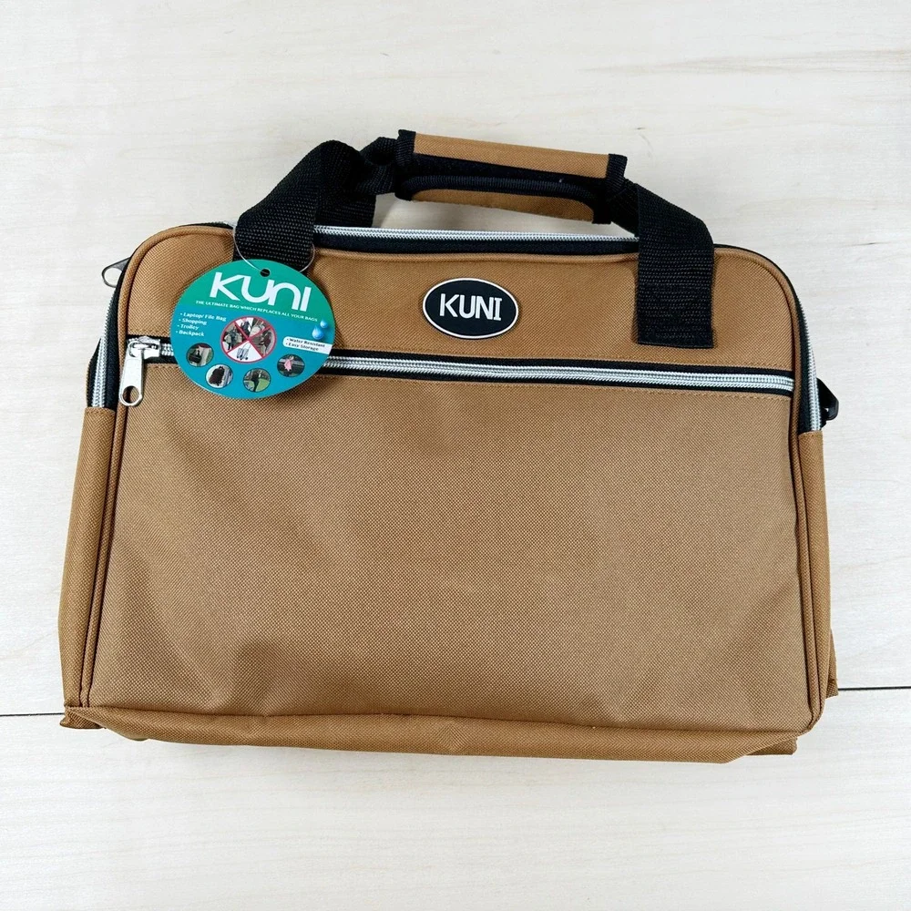 Kuni‎ 4 in 1 Versatile Bag Cognac Convertible Backpack Shoulder Laptop NWT